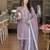 Lavender silk blend embroidered FARSHI SALWAR KAMEEZ 