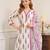 Off white cotton silk printed kurti palazzo set