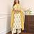 Off white cotton silk printed kurti palazzo set