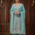 Sky blue silk blend embroidered palazzo set