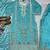 Sky blue silk blend embroidered palazzo set