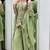 Green silk blend embroidered sharara set