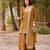 Mustard chanderi thread palazzo set