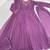 Purple faux georgette embroidered gown set