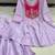 Lavender glass tissue embroidered palazzo set