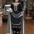 Black silk blend embroidered FARSHI SALWAR set