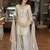 Beige silk blend embroidered FARSHI SLAWR KAMEEZ set