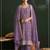 Lavender color embroideried vichitra silk semi stitched salwar suit