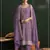 Lavender color embroideried vichitra silk semi stitched salwar suit