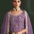 Lavender color embroideried vichitra silk semi stitched salwar suit