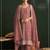 Gajari color embroideried vichitra silk semi stitched salwar suit