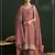 Gajari color embroideried vichitra silk semi stitched salwar suit
