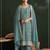 Mint color embroideried vichitra silk semi stitched salwar suit