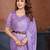 Lavender lycra dudrop polka dot lace embroiderd saree with matching blouse piece