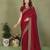 Maroon vichitra silk embroiderd jari work saree with matching blouse piece