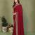 Maroon vichitra silk embroiderd jari work saree with matching blouse piece