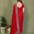 Red vichitra silk embroiderd jari work saree with matching blouse piece