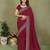 Maroon vichitra silk embroidery jari work saree with matching blouse piece