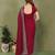 Maroon vichitra silk embroidery jari work saree with matching blouse piece