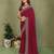 Maroon vichitra silk embroidery jari work saree with matching blouse piece