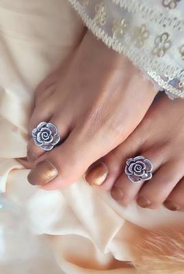 German Silver Handmade Toe Rings 2