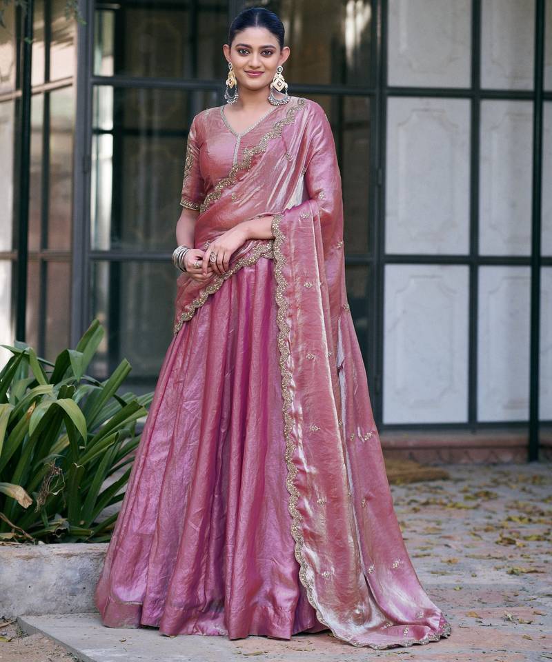 Festive Ready Fendi Fabric Sequins Embroidered Lehenga Choli