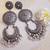 Long light weight Antique Silver Dangler
