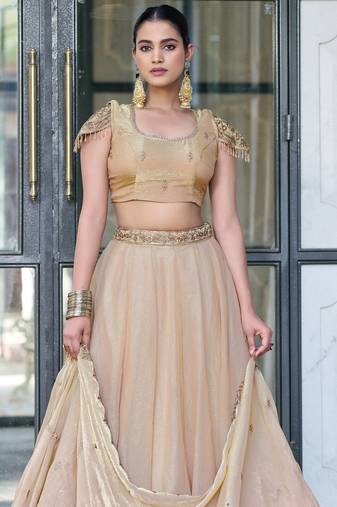 Festive Ready Fendi Fabric Sequins Embroidered Lehenga Choli