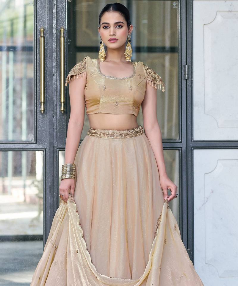 Festive Ready Fendi Fabric Sequins Embroidered Lehenga Choli