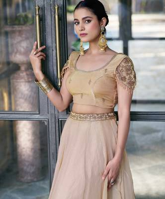  Ready Fendi Fabric Sequins Embroidered Lehenga Choli 3