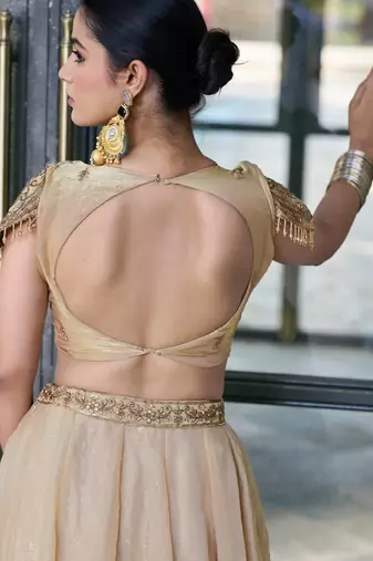  Ready Fendi Fabric Sequins Embroidered Lehenga Choli