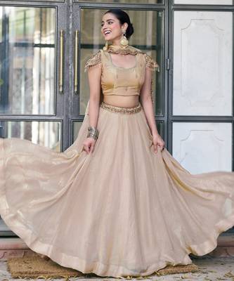  Ready Fendi Fabric Sequins Embroidered Lehenga Choli 5