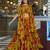 Women's Marble Floral Print Flared Lehenga Choli Set