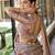 Printed Tussar Silk Lehenga Choli with Intricate Lace Work