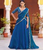 Fendi Silk Sequins & Threadwork Embroidered Lehenga Choli
