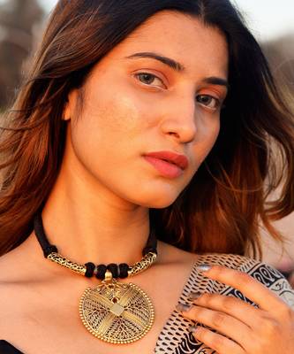 Antique Gold Plated Tassel Necklace 3