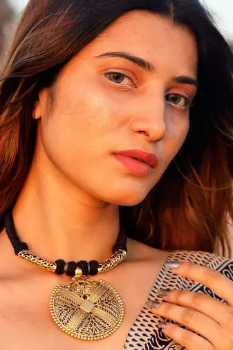 Antique Gold Plated Tassel Necklace