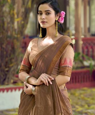 Pure Chanderi Zari Weaving Work Lehenga Choli with Dupatta 2