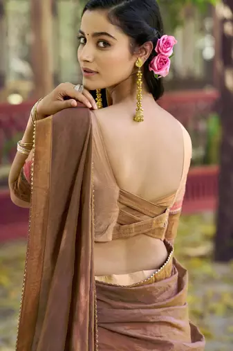 Pure Chanderi Zari Weaving Work Lehenga Choli with Dupatta