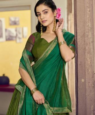 Pure Chanderi Zari Weaving Work Lehenga Choli with Dupatta 2