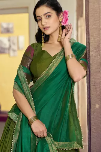 Pure Chanderi Zari Weaving Work Lehenga Choli with Dupatta