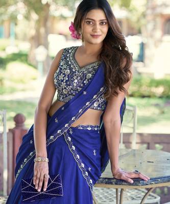 PC Kashmiri Bead & Sequin Infused Party Wear Lehenga 2