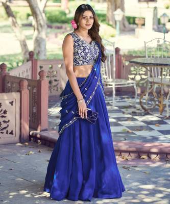PC Kashmiri Bead & Sequin Infused Party Wear Lehenga 4