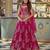 Floral Thread-Work Lehenga with Shimmering Sequins & Lace Border