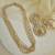 White pearl Necklace set in matte gold polish