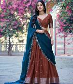 Premium Chinon Chex Lehenga Choli with Zari Work