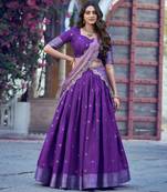 Premium Chinon Chex Lehenga Choli with Zari Work