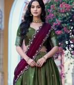 Premium Chinon Chex Lehenga Choli with Zari Work