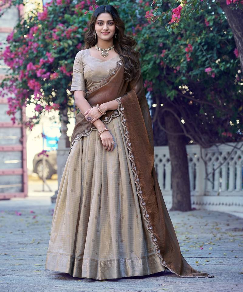 Premium Chinon Chex Lehenga Choli with Zari Work