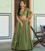 Royal Chinon Embroidered Lehenga with Sequins Detailing